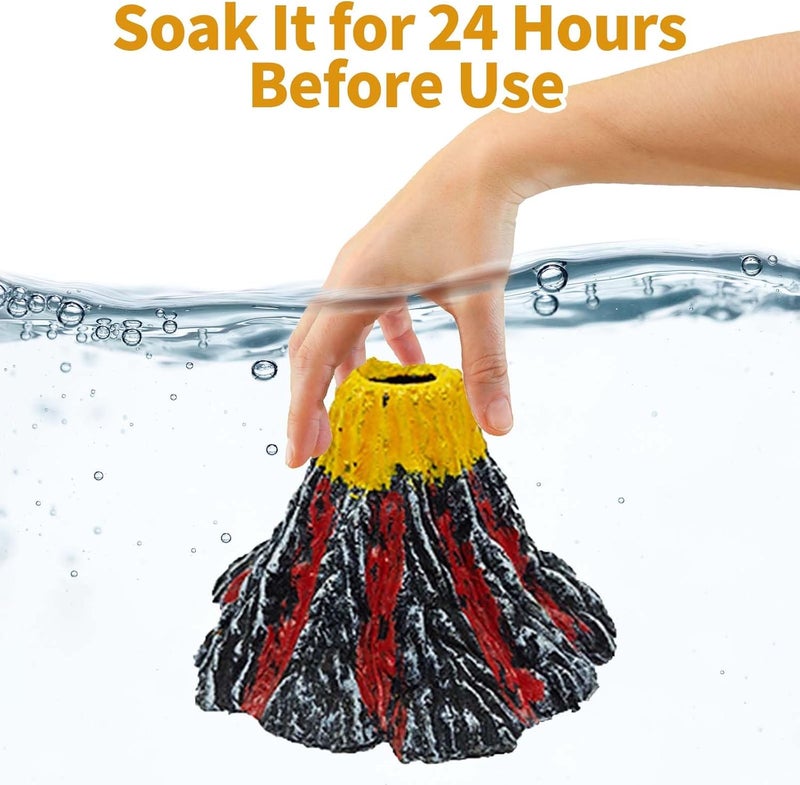 Moonorange Aquarium Air Bubbler Decoration, Realistic Volcano Ornament for Aquarium Fish Tank (Volcano-S) - Image 4